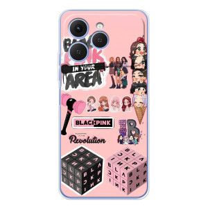 Чехлы с картинкой для Tecno Spark 40 – BLACK PINK коллаж