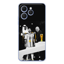 Чехлы для Tecno Spark 40 (Leo чемпион) (AlphaPrint) (Месси в накидке)