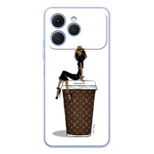 Чохли Луі Вітон для Tecno Spark 40 (AlphaPrint - LOUIS VUITTON) (кава LOUIS VUITTON)