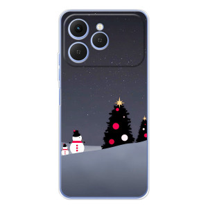 Чехлы на Новый Год Tecno Spark 40 (Снеговички)