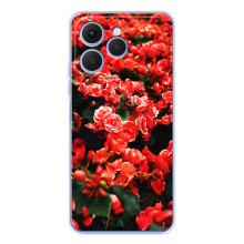 Чехлы с Цветами для Tecno Spark 40 (VPrint) (Цветы красные)