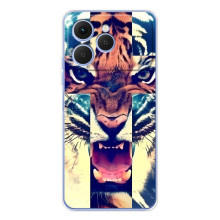 Чехлы с изображением разных животных для Tecno Spark 40 (Яркий Тигр)