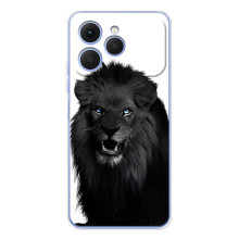Чехлы с картинками животных Tecno Spark 40 (Черный ЛЕВ)