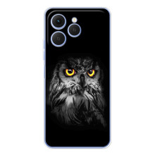 Чехлы с принтом СОВЫ для Tecno Spark 40 (Сова на чёрном)