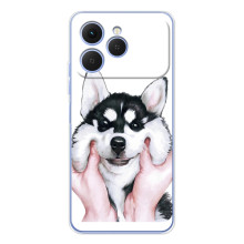 Чехлы с собаками для Tecno Spark 40 (VPrint) – Довольный Хаски
