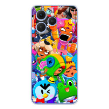 Чехол для Tecno Spark 40 Бравл Старс (VPrint) (герои Бравл Старс)