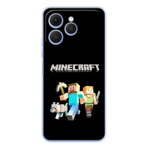Чехол Майнкрафт на Tecno Spark 40 (AlphaPrint) Minecraft