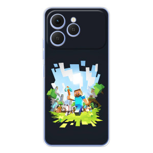 Чехол Майнкрафт на Tecno Spark 40 (AlphaPrint) Minecraft