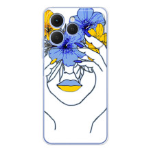 Чохол на Tecno Spark 40 (Український дизайн) (Українка на всю голову)