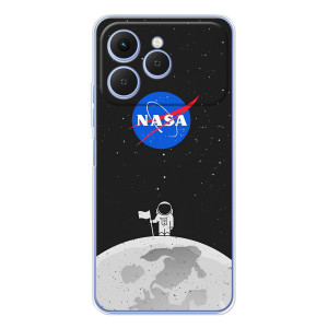 Силиконовый бампер с принтом "Наса" на Tecno Spark 40 – Космонавт NASA