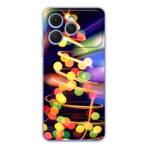 Чехол Новогодняя Елка на Tecno Spark 40 – Гирлянды