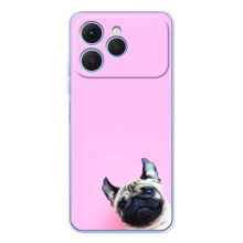 Бампер для Tecno Spark 40 з картинкою "Песики" (Собака на рожевому)