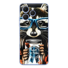 Чехол с принтом для Спарк 40 - (Прикольные) (AlphaPrint) (Енот с банкой)