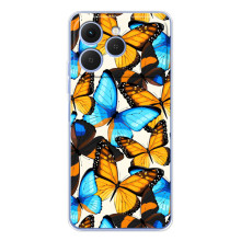 Чехол с принтом для Спарк 40 - (Прикольные) (AlphaPrint) (Яркие бабочки)