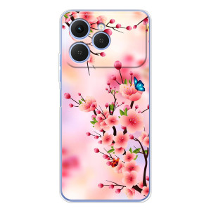 Чехол с принтом САКУРЫ на Tecno Spark 40 – Бабочки на сакуре