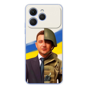 Чохол для Tecno Spark 40 (AlphaPrint - с принтом Зеленського)