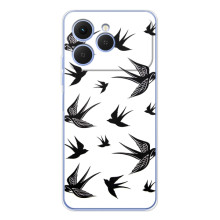 Чехол с птицами на Tecno Spark 40 (VPrint) – Ласточки