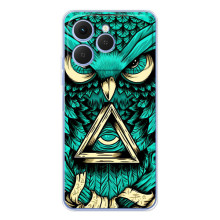 Чехол с птицами на Tecno Spark 40 (VPrint) – Сова с глазом