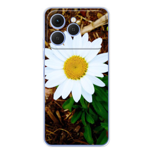 Чехол с ромашками на Tecno Spark 40 – Белая ромашка
