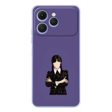 Чохли Венсдей на Tecno Spark 40 Уенсдей (AlphaPrint) – Венздей у чорному