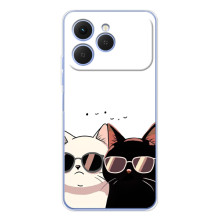 Чехол с рисунком кот на Tecno Spark 40 (Коты в очках)