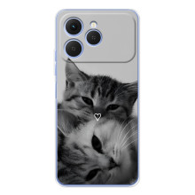 Чехол с рисунком кот на Tecno Spark 40 (Пара котов)
