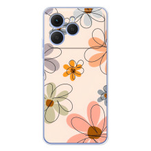 Чехол с цветочным принтом на Спарк 40 (Разноцветные цветы)