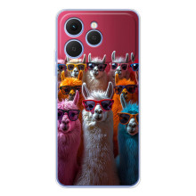 Чехол с принтом стильные животные для Спарк 40 (Ламы в очках)