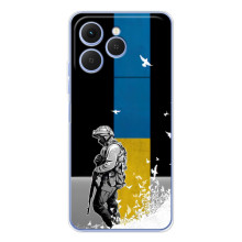 Чехол с украинским воином на Tecno Spark 40
