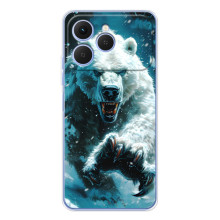 Чехол с картинкой «Хищники» для Tecno Spark 40 – Медведь