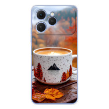 Чехол с уникальным дизайном «Осень с кофе» для Tecno Spark 40 – Кофе на природе