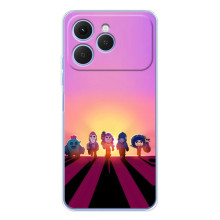 Силіконовый Чохол на Tecno Spark 40 з картинкою Brawl Stars – Персонажі на заході сонця