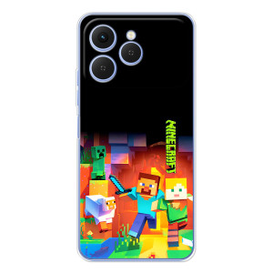 Чохли для Tecno Spark 40 (Персонажі МайнКрафт) – Герой Майнкрафт