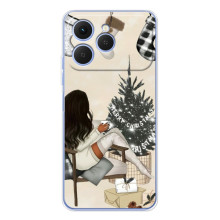 Рождественские, Праздничные Чехлы для Спарк 40 – Девушка с елкой