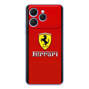 Силиконовый бампер с картинкой машины на Tecno Spark 40 – Ferrari Logo