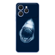 Силиконовый бампер с картинкой животных для Tecno Spark 40 (Пасть Акулы)