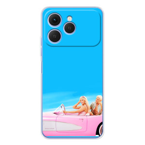 Силіконовый Чохол Барбі фільм на Tecno Spark 40 (Барбі і Кен)