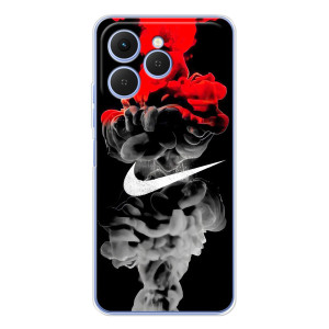 Силиконовый Чехол на Tecno Spark 40 с картинкой Nike – Nike дым