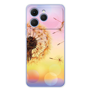 Силиконовый Чехол с одуванчиками на Tecno Spark 40 – Цветок-одуванчик