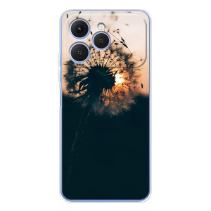 Силиконовый Чехол с одуванчиками на Tecno Spark 40 – Красивый одуванчик