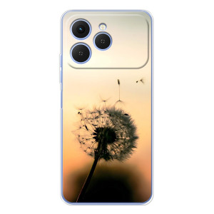 Силиконовый Чехол с одуванчиками на Tecno Spark 40 – Роздумаханый одуванчик
