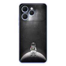 Силіконовый Чохол з принтом "Космонавти" на Tecno Spark 40 – Космонавт романтик