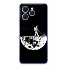 Силіконовый Чохол з принтом "Космонавти" на Tecno Spark 40 – Космонавт