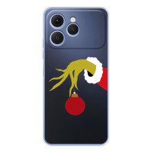 Зимние Чехлы для Спарк 40 - прозрачный фон (Гринч с игрушкой)