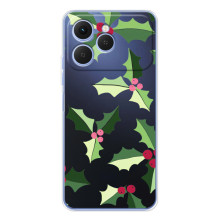 Зимние Чехлы для Спарк 40 - прозрачный фон (Рождественский фон)