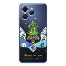 Зимние Чехлы для Спарк 40 - прозрачный фон (Рождественский герб)