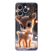 Яскравий чохол для Tecno Spark 40 з Зимові Оленята – Оленятко