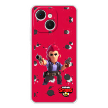 Бампер (ТПУ) з принтом Brawl Stars на ТЕКНО Спарк 40С (Кольт на червоному)