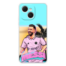 Чехлы для Телефон можно записать как: ТЕКНО Спарк 40С. - Лео Месси Маями (Майами Месси)