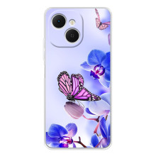 Чохли з квітами для TECNO Spark 40C (VPrint) (Метелик на квітах)